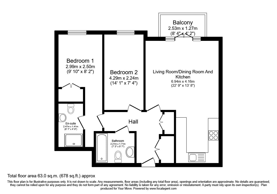Flat 112, Britannia House,, Palgrave Road, Bedfordshire floorplan