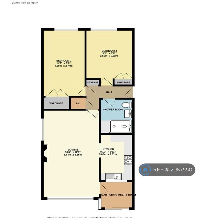 Flat, Elmside House Rhode Lane, Bridgwater floorplan