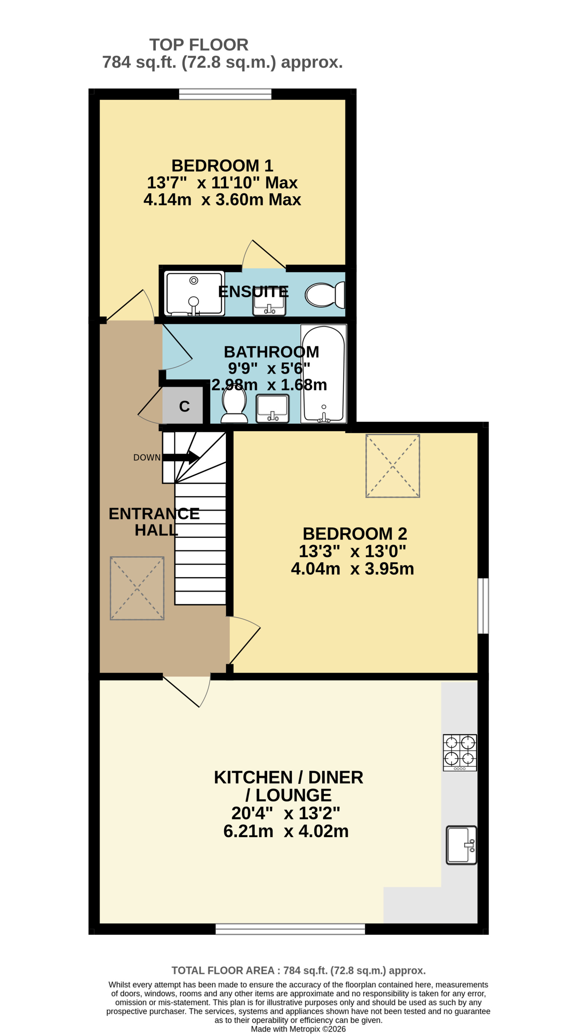 Flat 4,43, Woodside Park Road, London floorplan