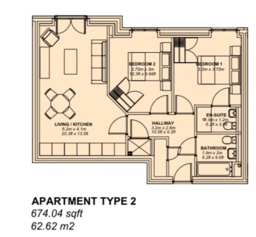 Flat 35 The Wharf,, Waterside Village, Loughborough floorplan