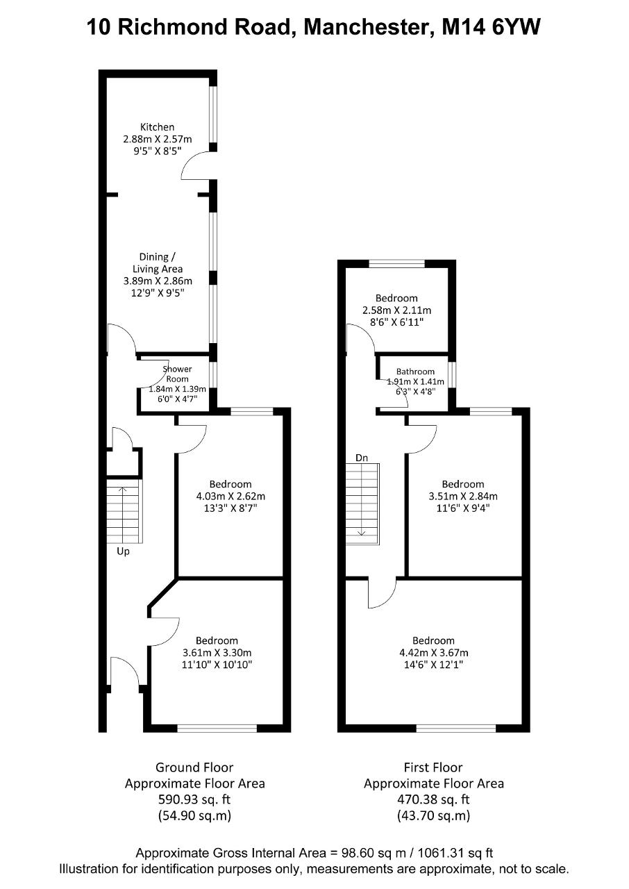 54, Filey Road, Fallowfield, Manchester, M14 floorplan