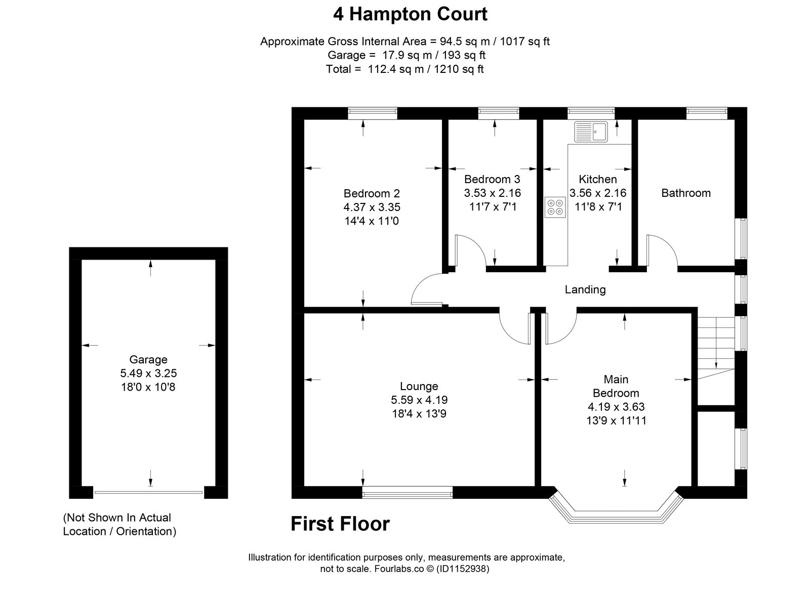 4, Hampton Court, Cardiff floorplan
