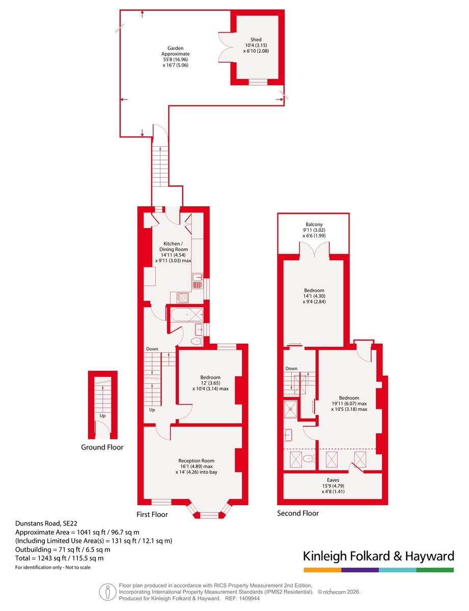 62b, Dunstans Road, London floorplan