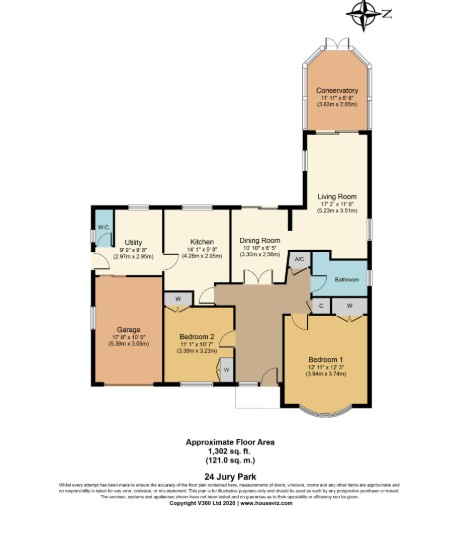 24, Jury Park, Devon floorplan