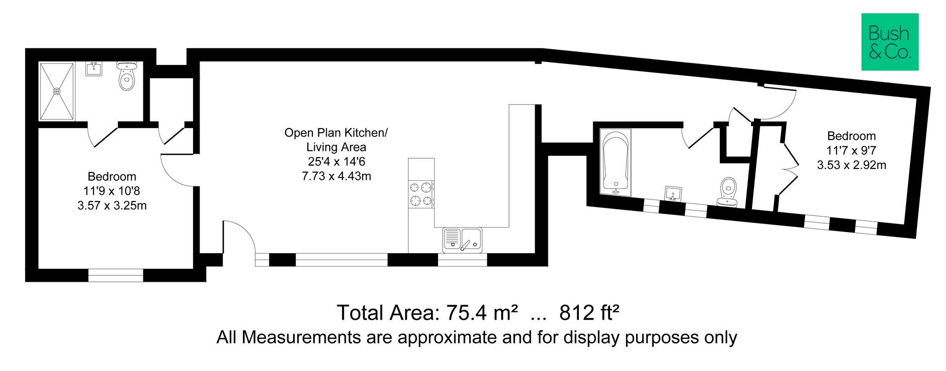 Flat 1, 168A, High Street, Newmarket floorplan