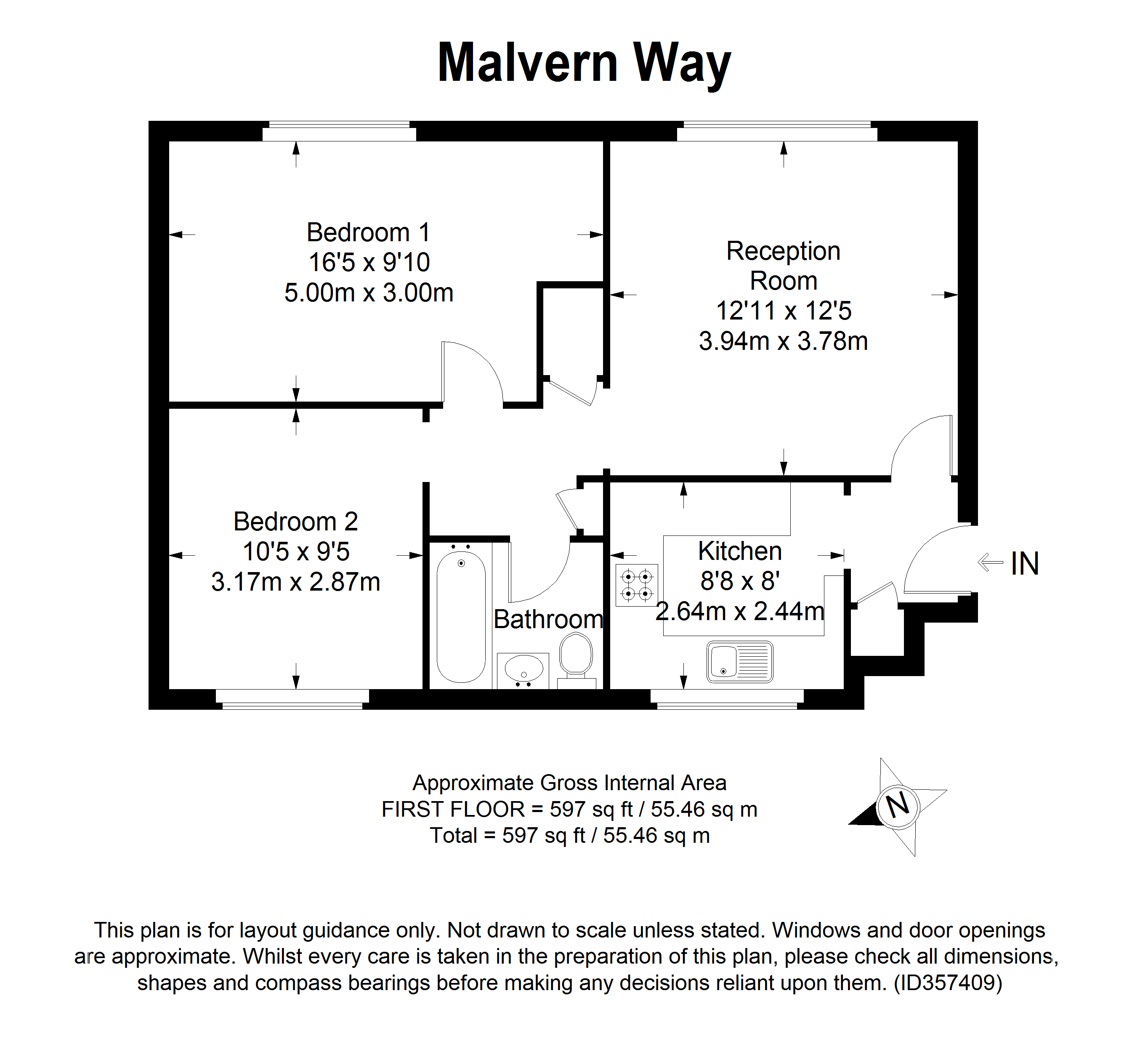 2 Bedrooms Flat for sale in Malvern Way, Hemel Hempstead HP2