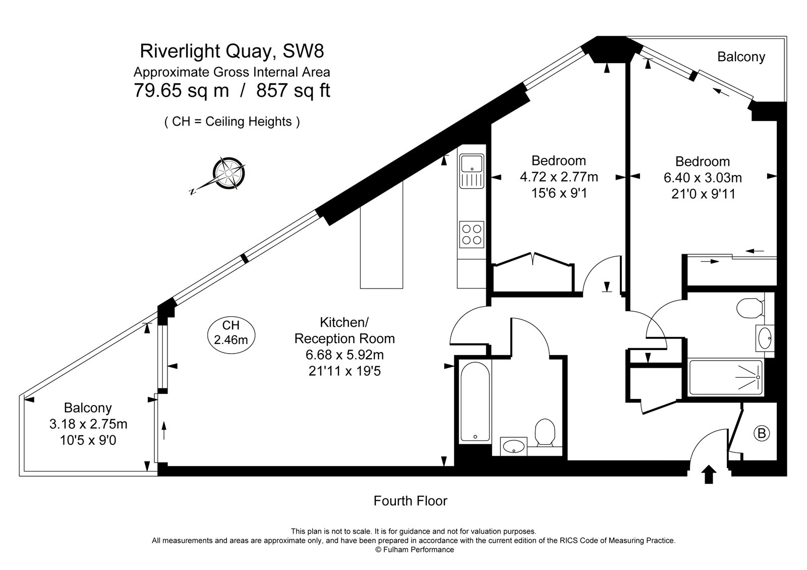 2 Bedrooms Flat to rent in Riverlight Quay, Nine Elms SW11