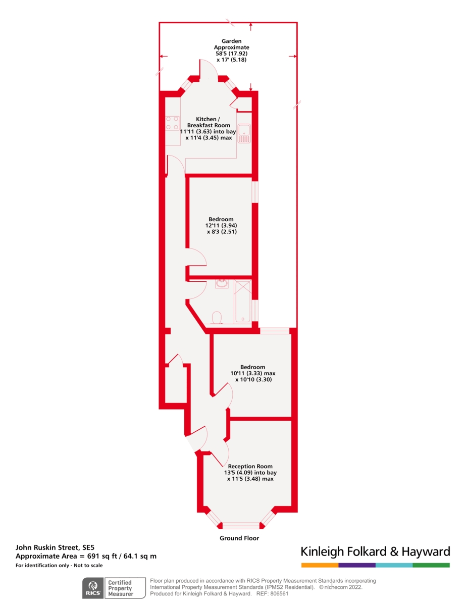 155 A, John Ruskin Street, London floorplan