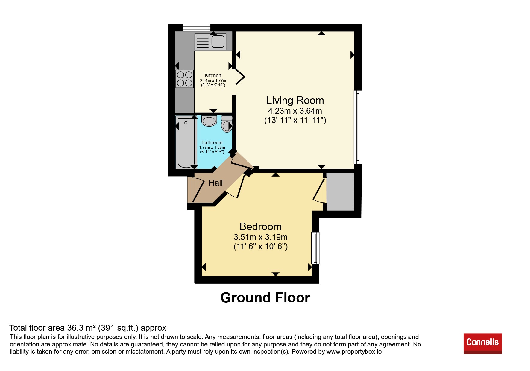 Flat 4, Glenwood, 4, Percy Road, Bournemouth floorplan
