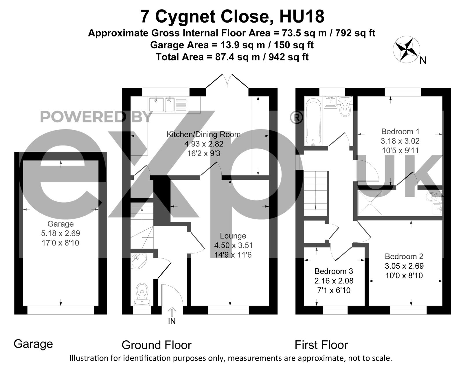 7, Cygnet Close, Hornsea floorplan