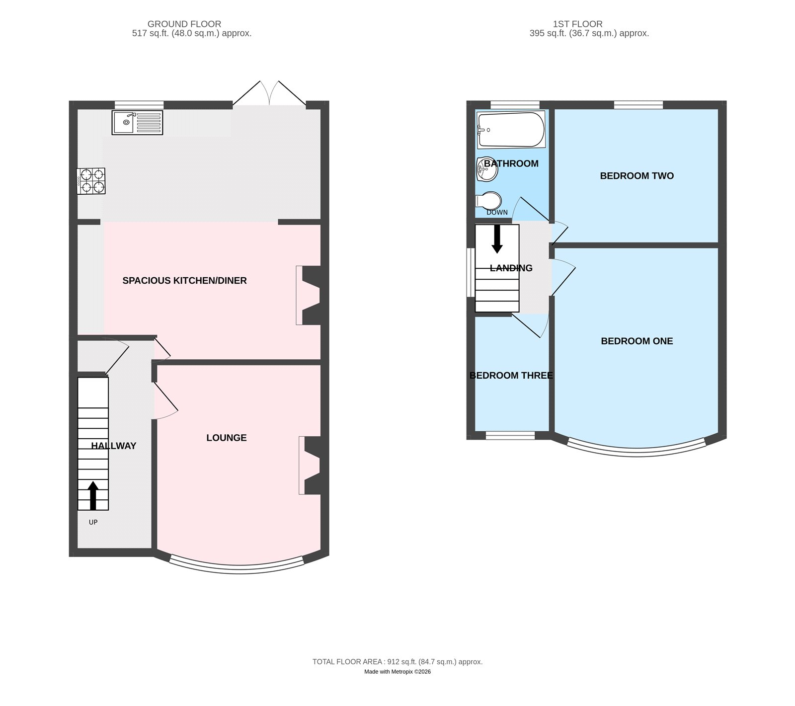 1, 129, Hilston Avenue, Wolverhampton floorplan