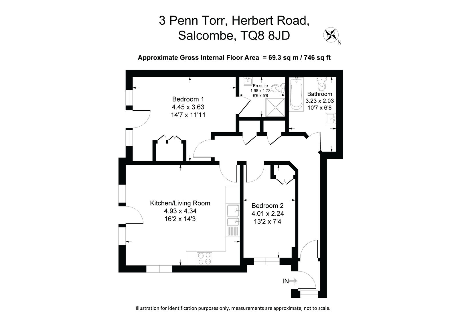 3, Penn Torr,3, Herbert Road, Salcombe floorplan