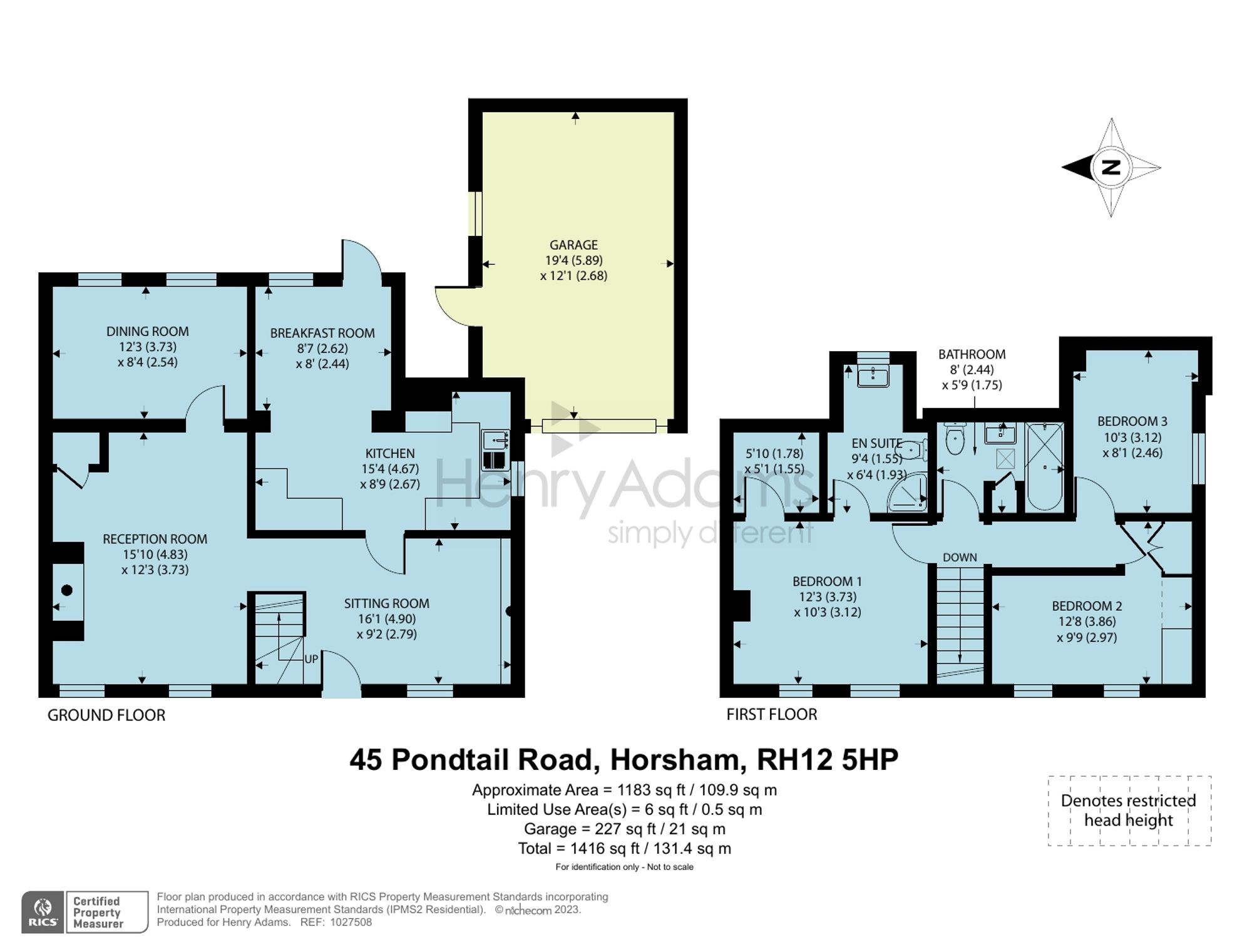Pondtail Road, Horsham RH12, 3 bedroom detached house for sale
