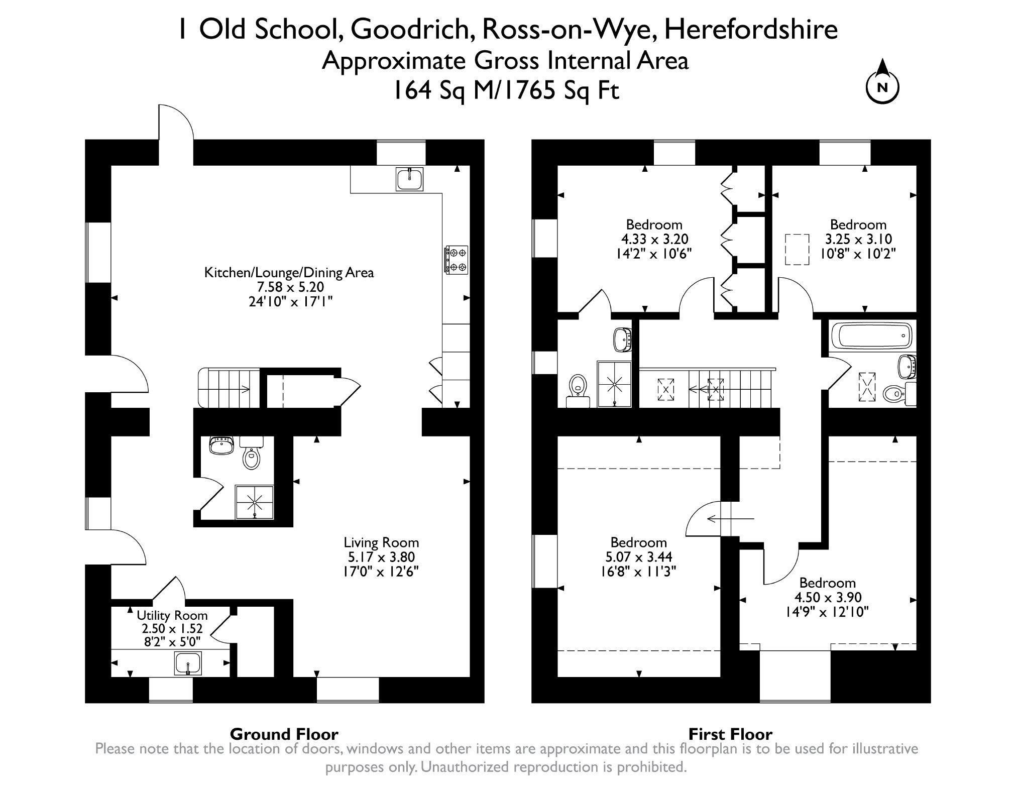 1 Old School, Goodrich, Ross-on-Wye floorplan