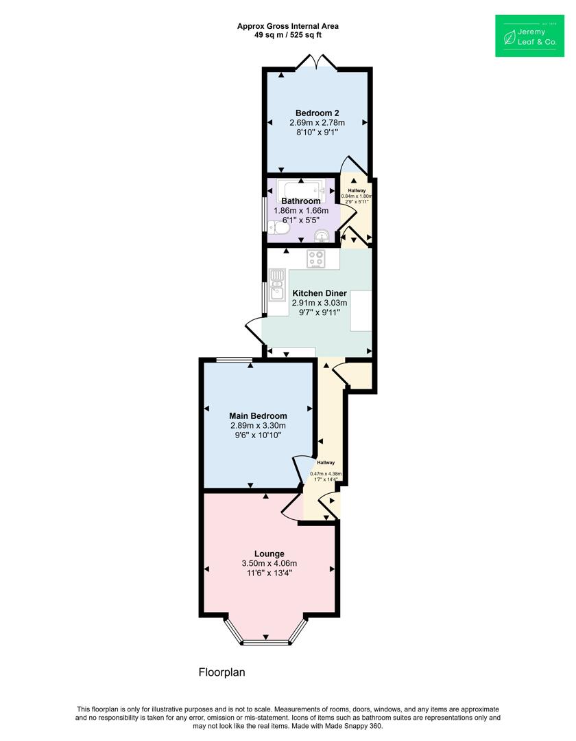 399, Long Lane, London floorplan
