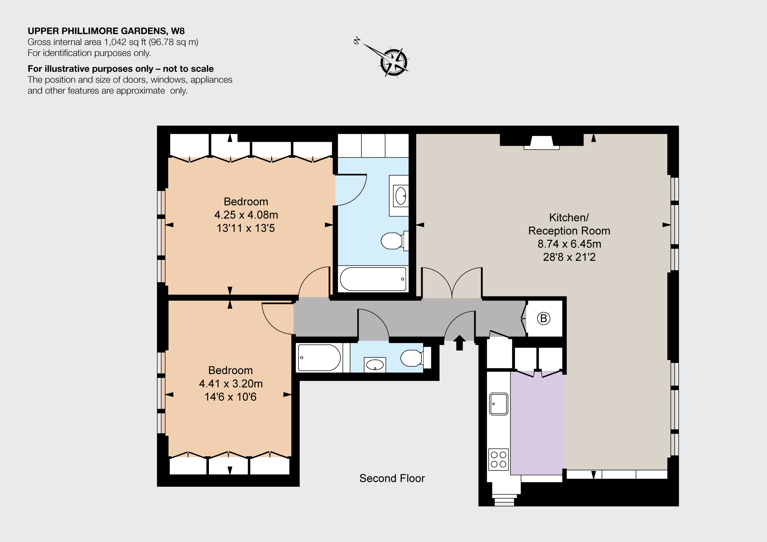 2 Bedrooms Flat to rent in Upper Phillimore Gardens, London W8