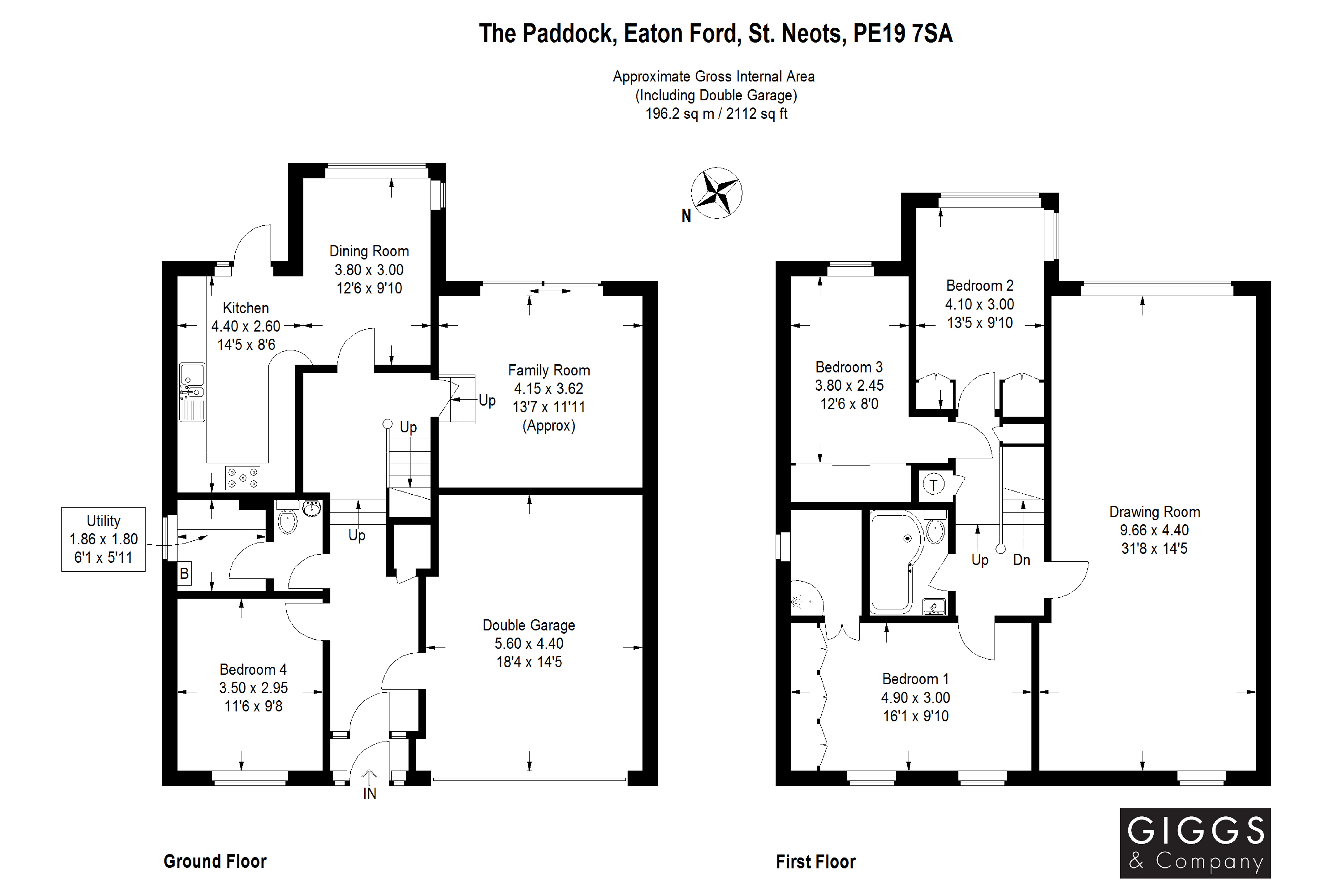 4 Bedrooms Detached house for sale in The Paddock, Eaton Ford, St. Neots, Cambridgeshire PE19