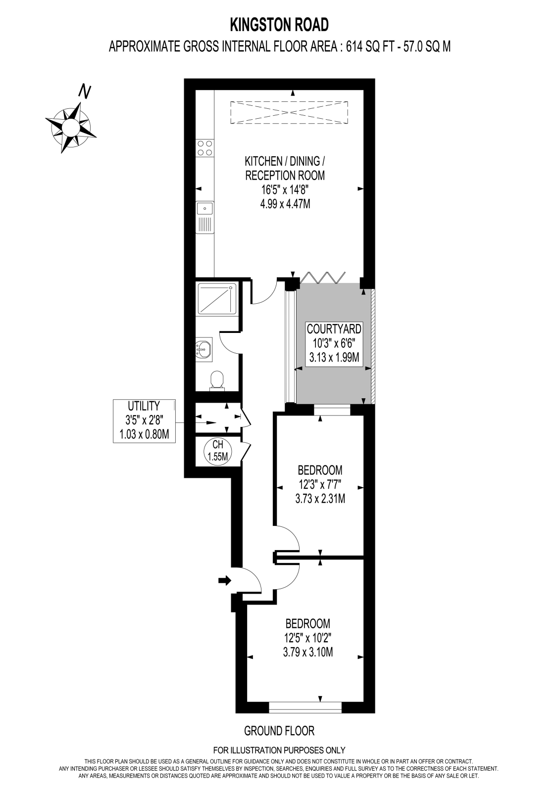 Flat 1, 157, Kingston Road, London floorplan