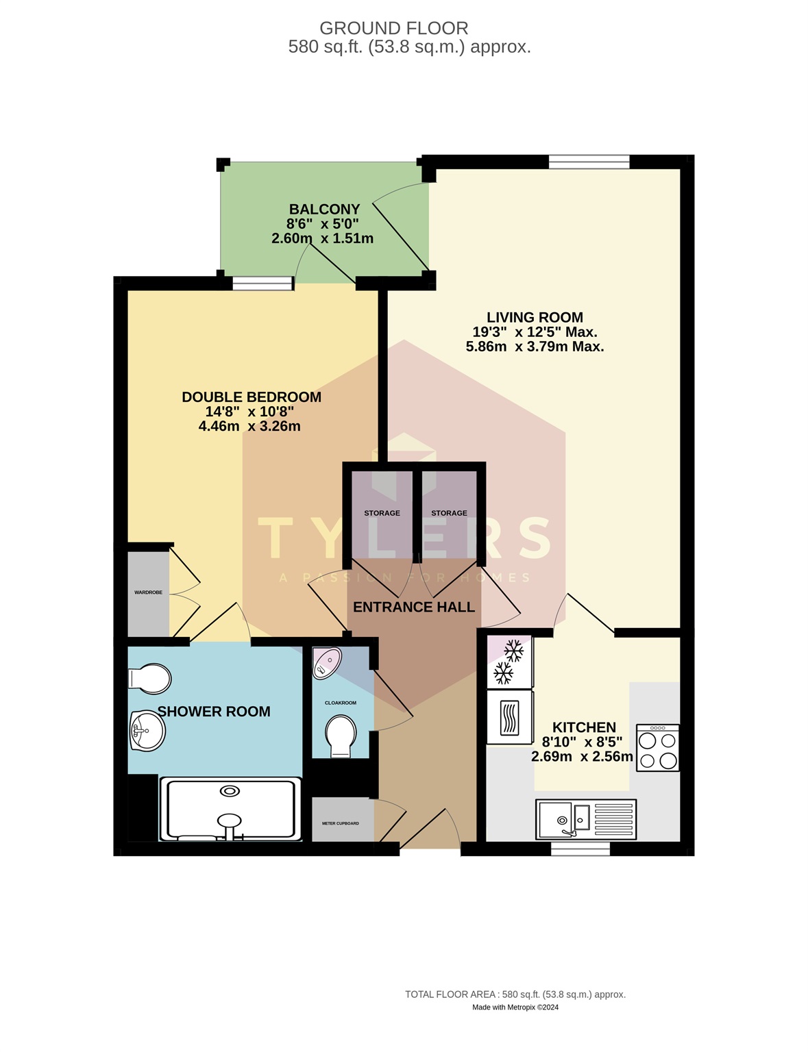 Flat 18, Abbeyfield Girton Green, Wellbrook Way, Cambridge floorplan