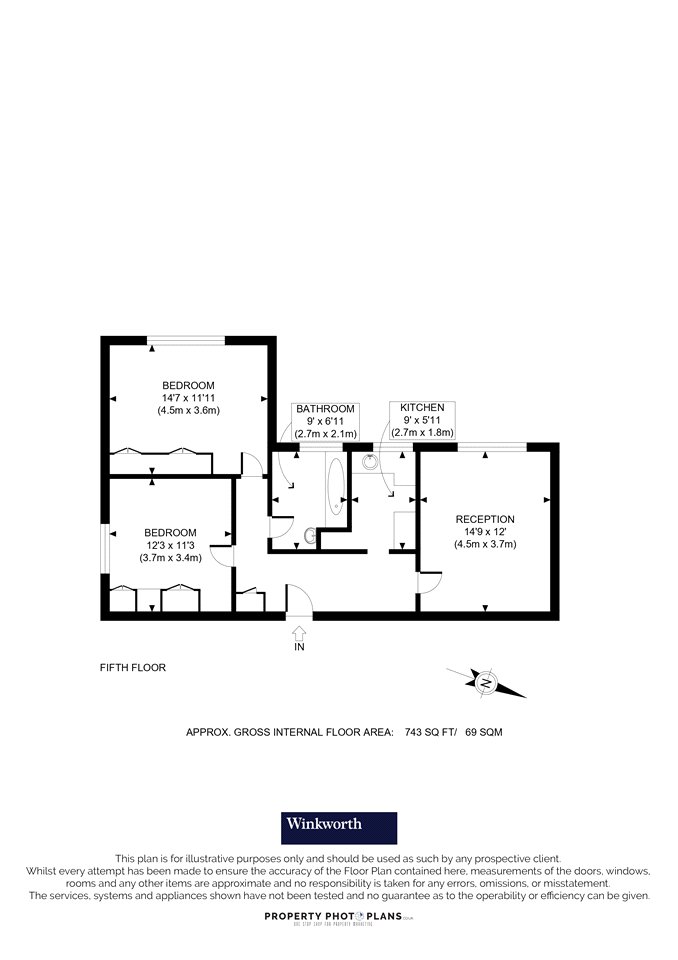 Flat 79, Kenton Court,, Kensington High Street, London floorplan