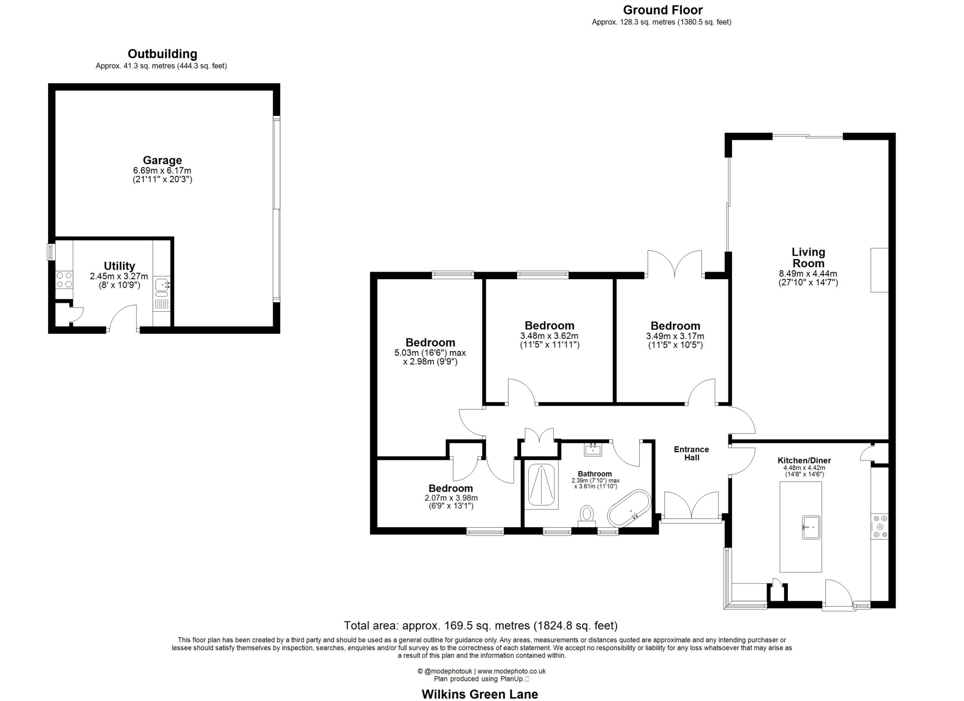 1a, Wilkins Green Lane, St. Albans floorplan