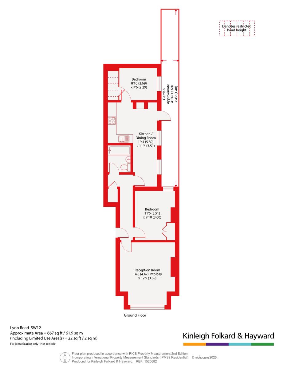 Flat A, 22, Lynn Road, London floorplan