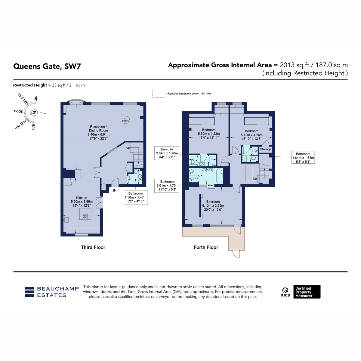 Flat 11, 192, Queens Gate, London floorplan