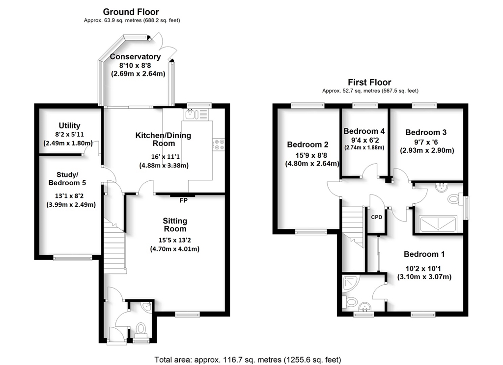50, Woodmans Crescent Devon, Honiton floorplan