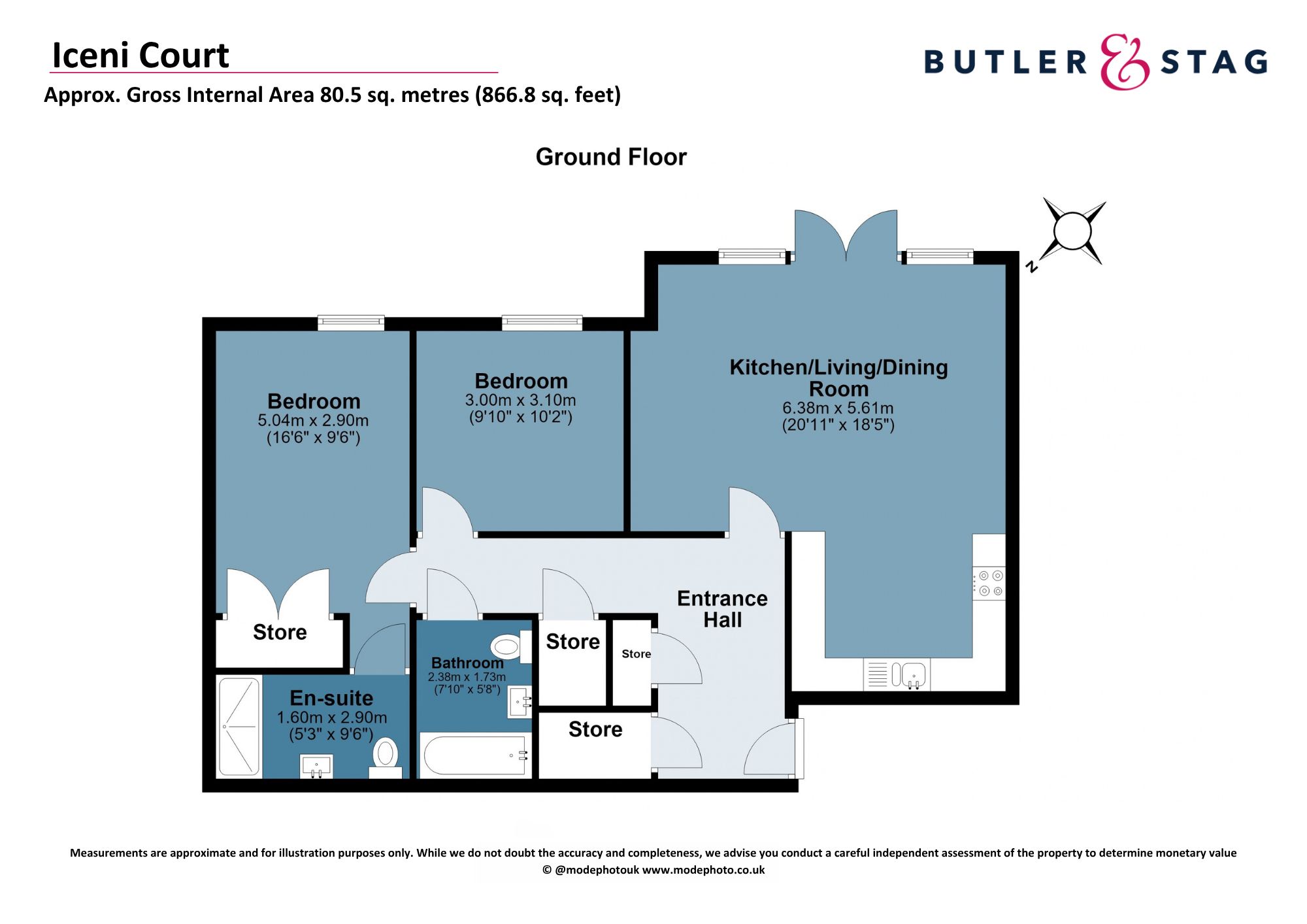 Flat 4, Iceni Court, Buckhurst Hill floorplan