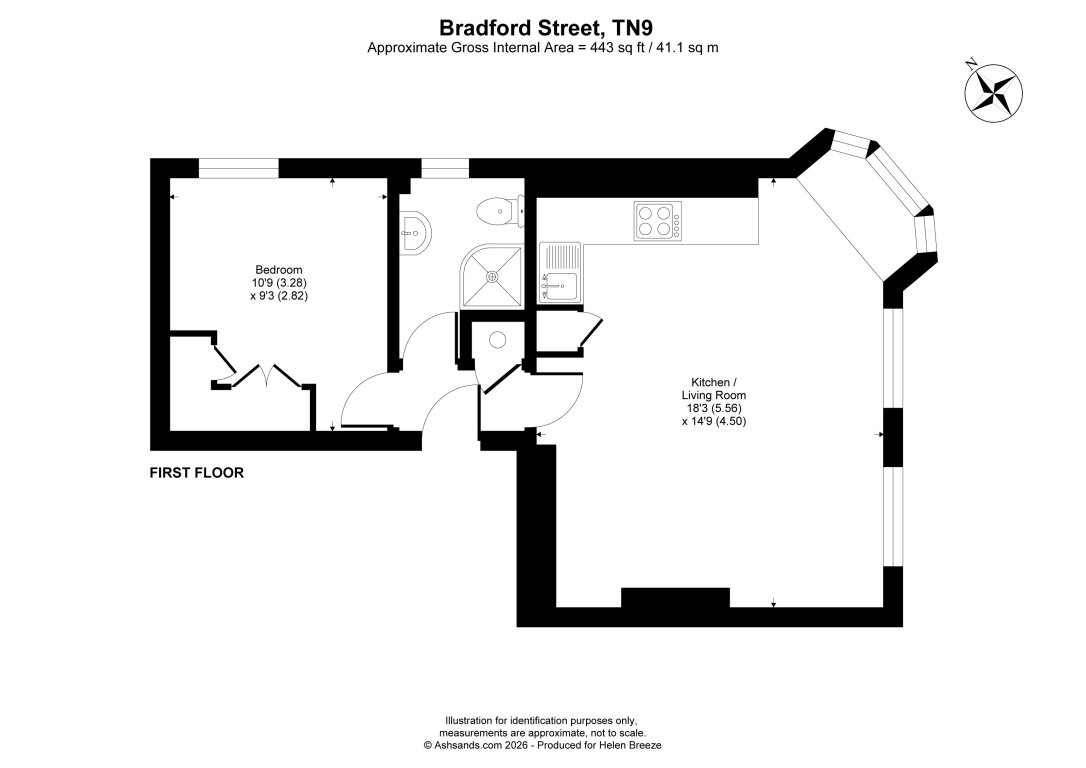 Flat 2, 1, Bradford Street, Tonbridge floorplan