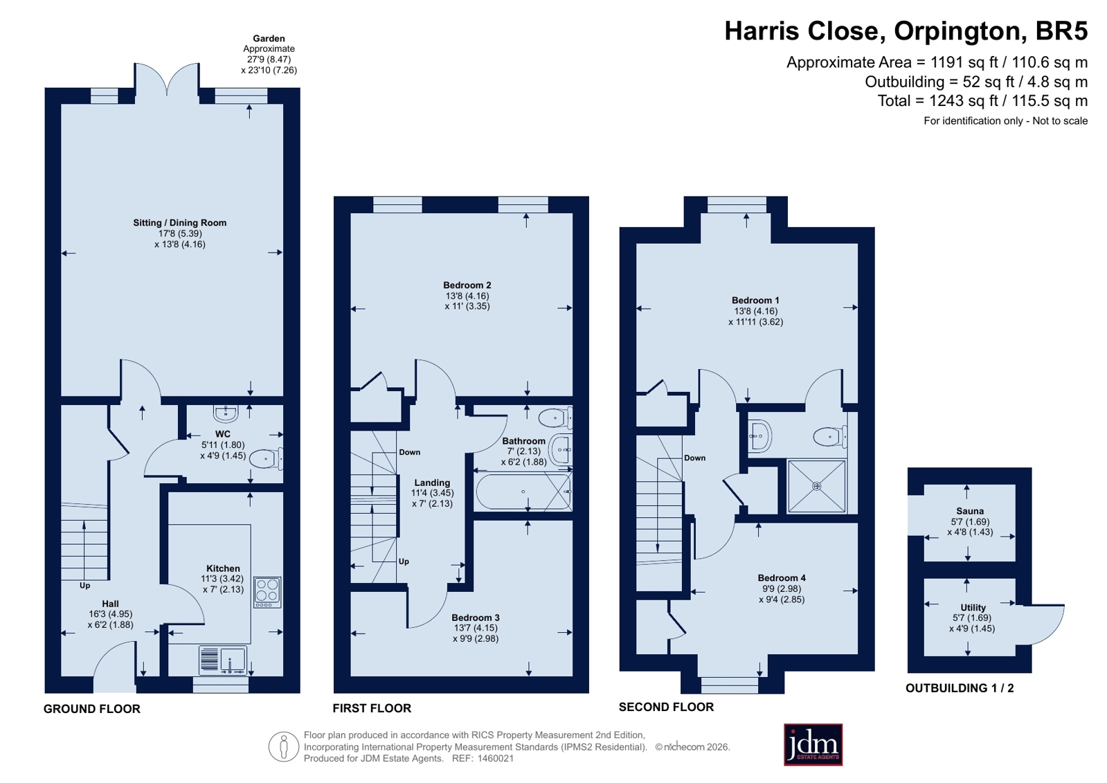 8, Harris Close, Orpington floorplan