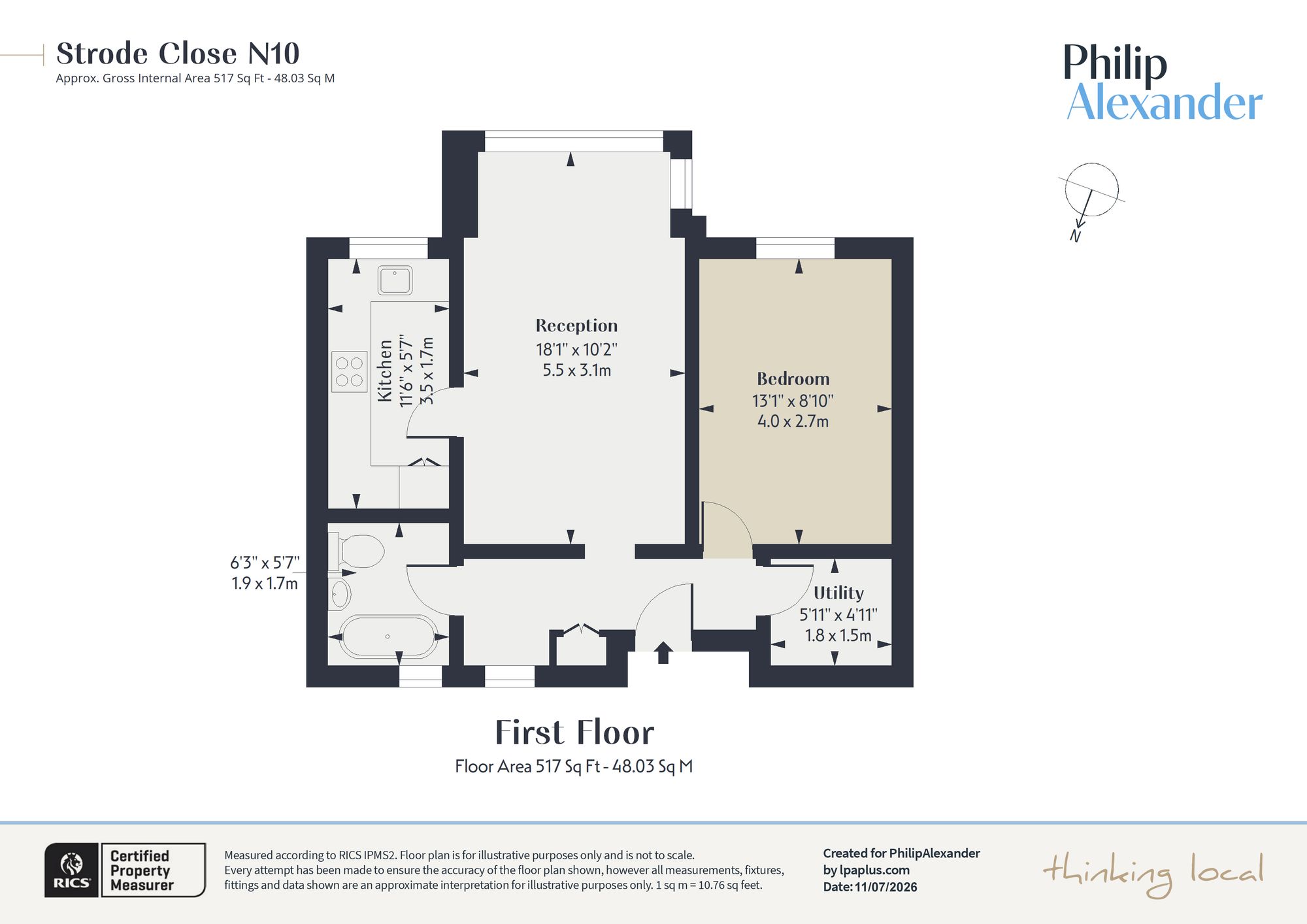 10 Strode Close, London floorplan