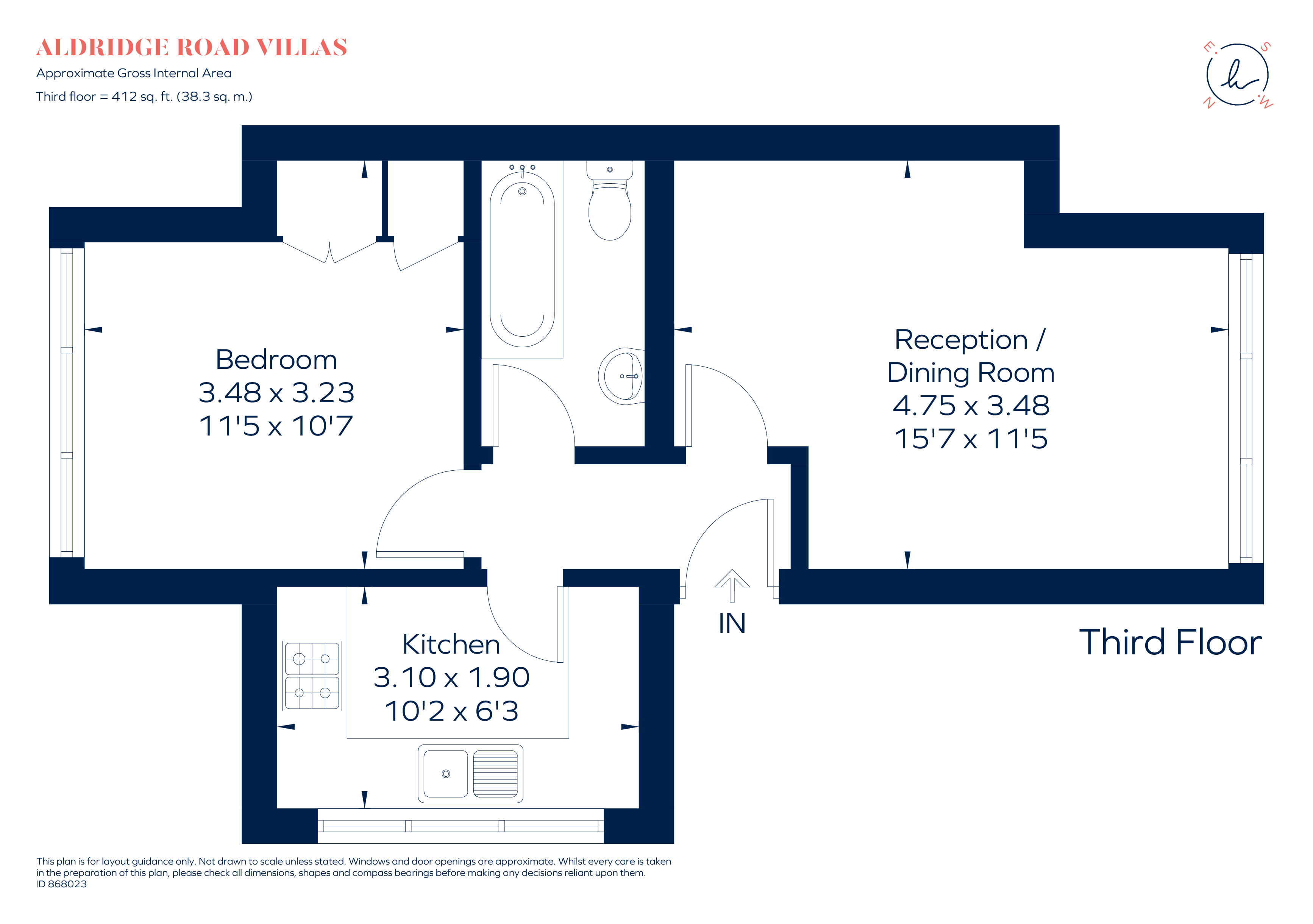 Aldridge Road Villas, London W11, 1 bedroom flat for sale 61696601