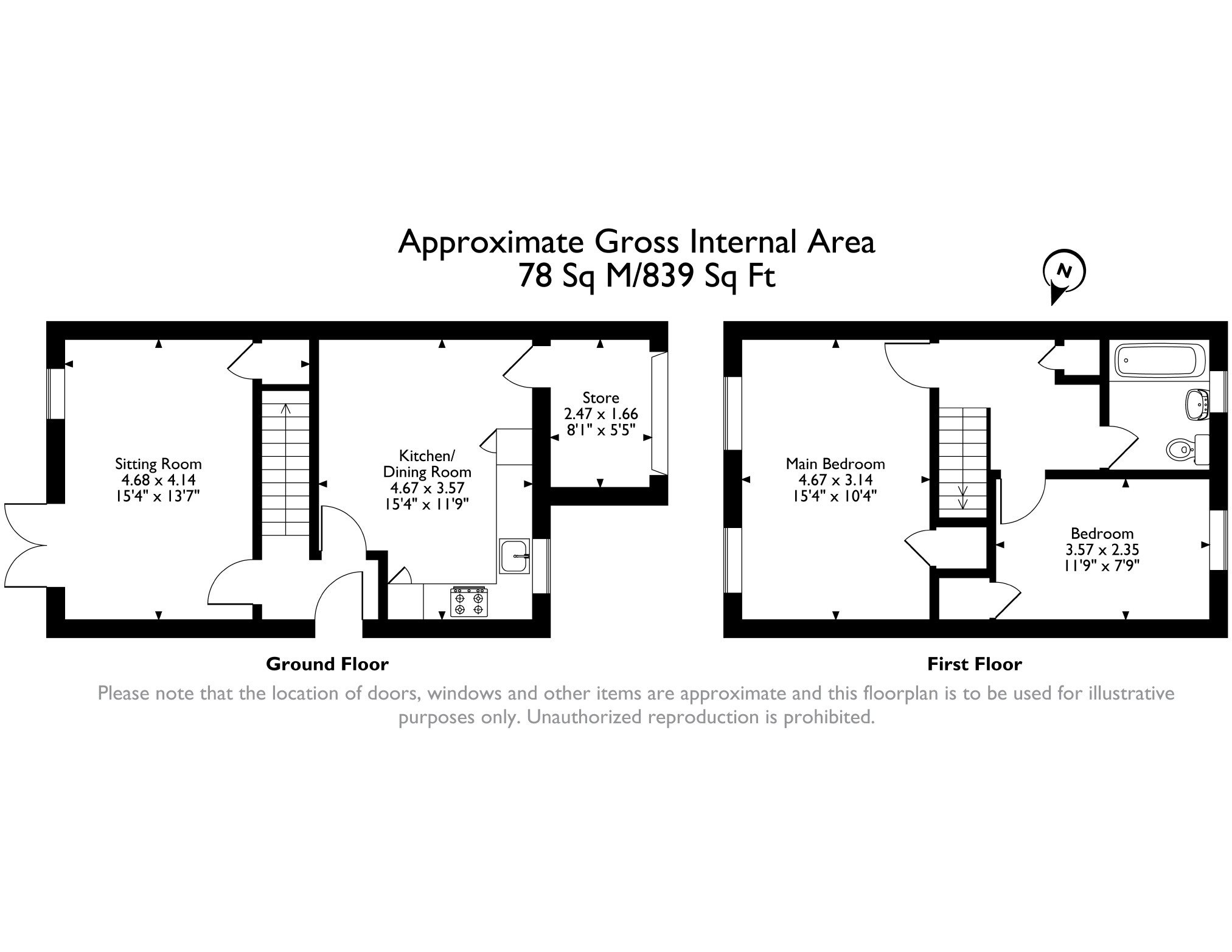 3, York Close, Monmouth floorplan