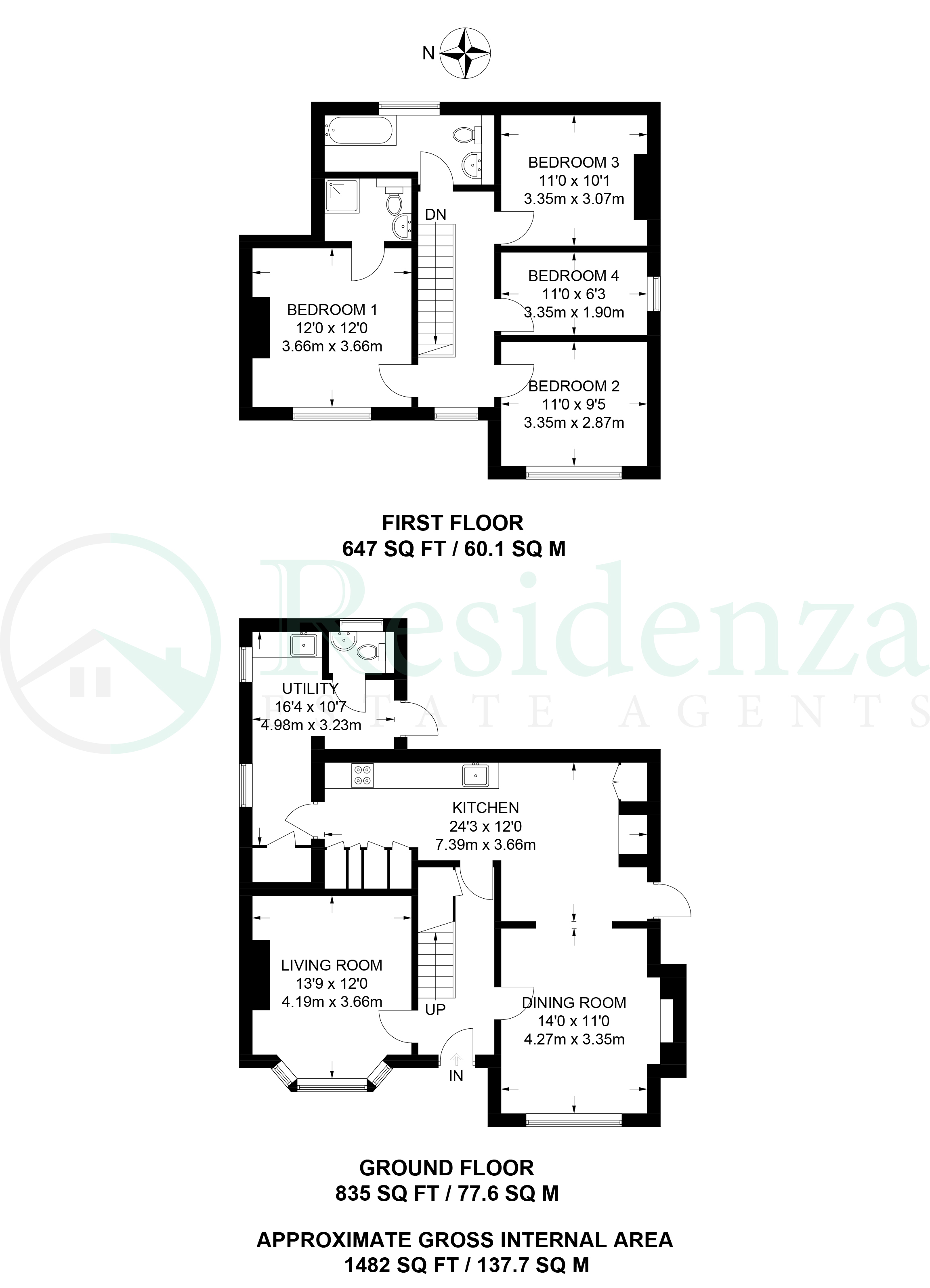 4 Bedrooms Detached house to rent in Norwood Hill Road, Horley RH6