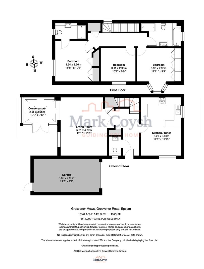 6 Grosvenor Mews, Grosvenor Road, Epsom floorplan