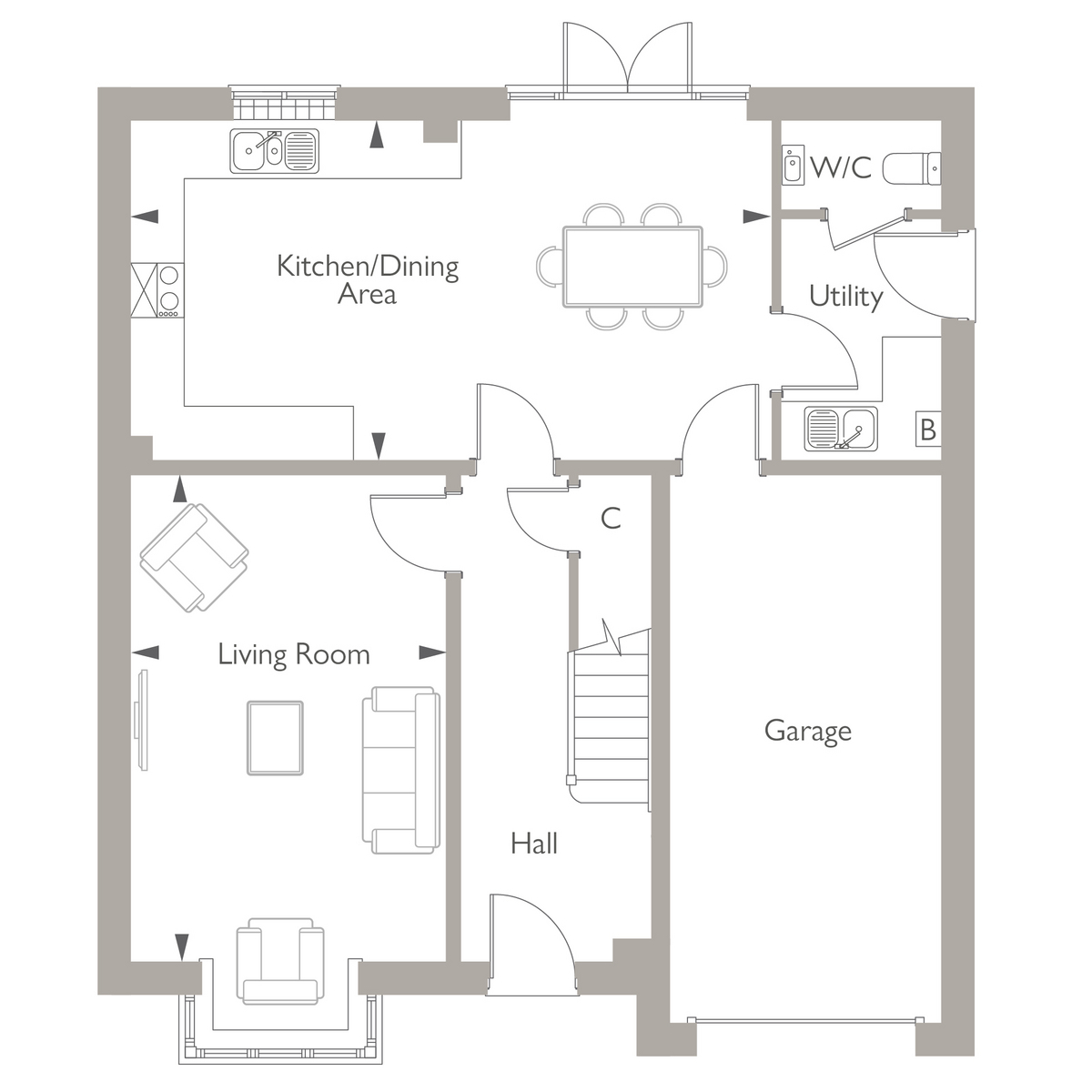 Plot 4, Woodside View, Bishops Green floorplan