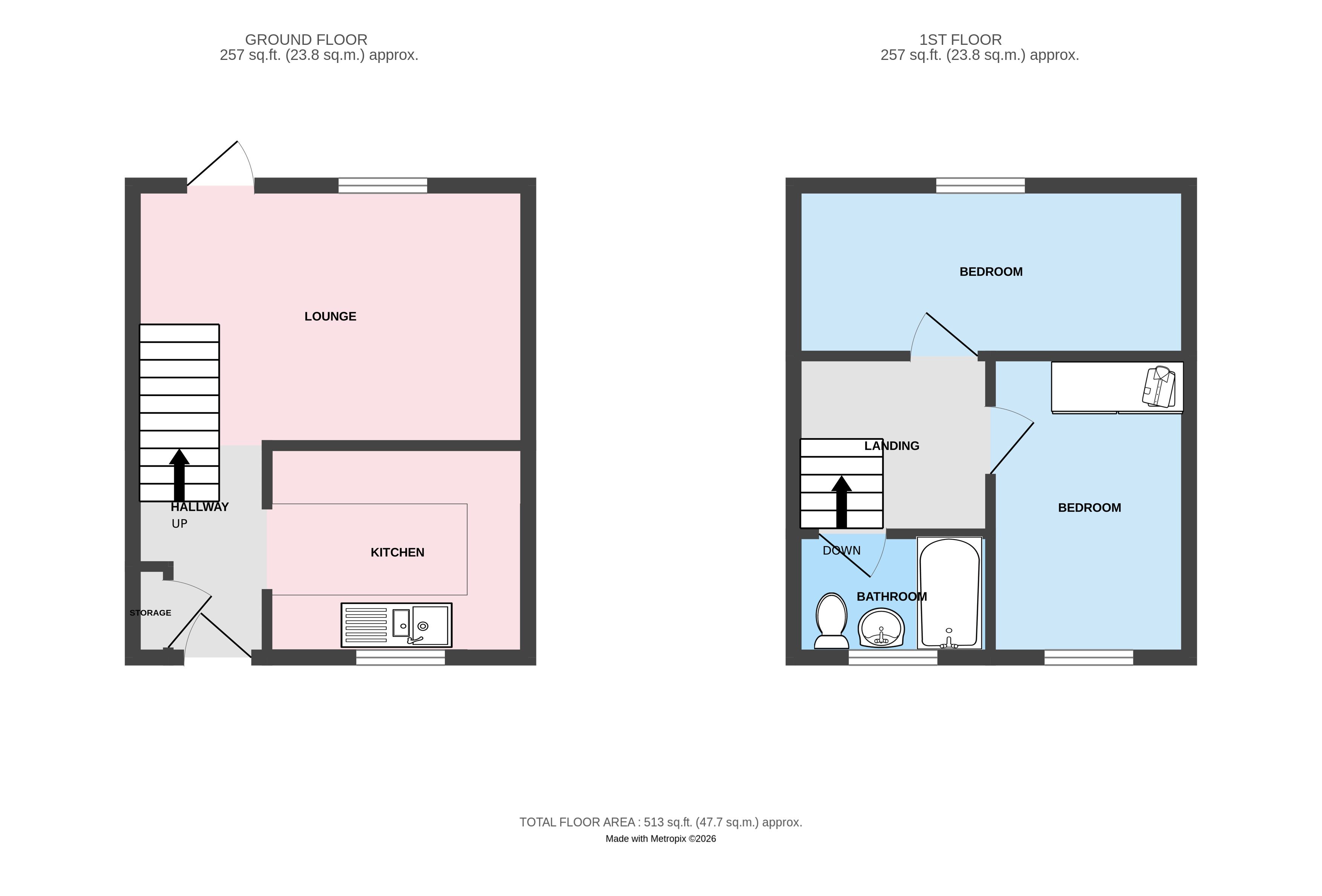 44, Beaconside Close, Staffordshire floorplan