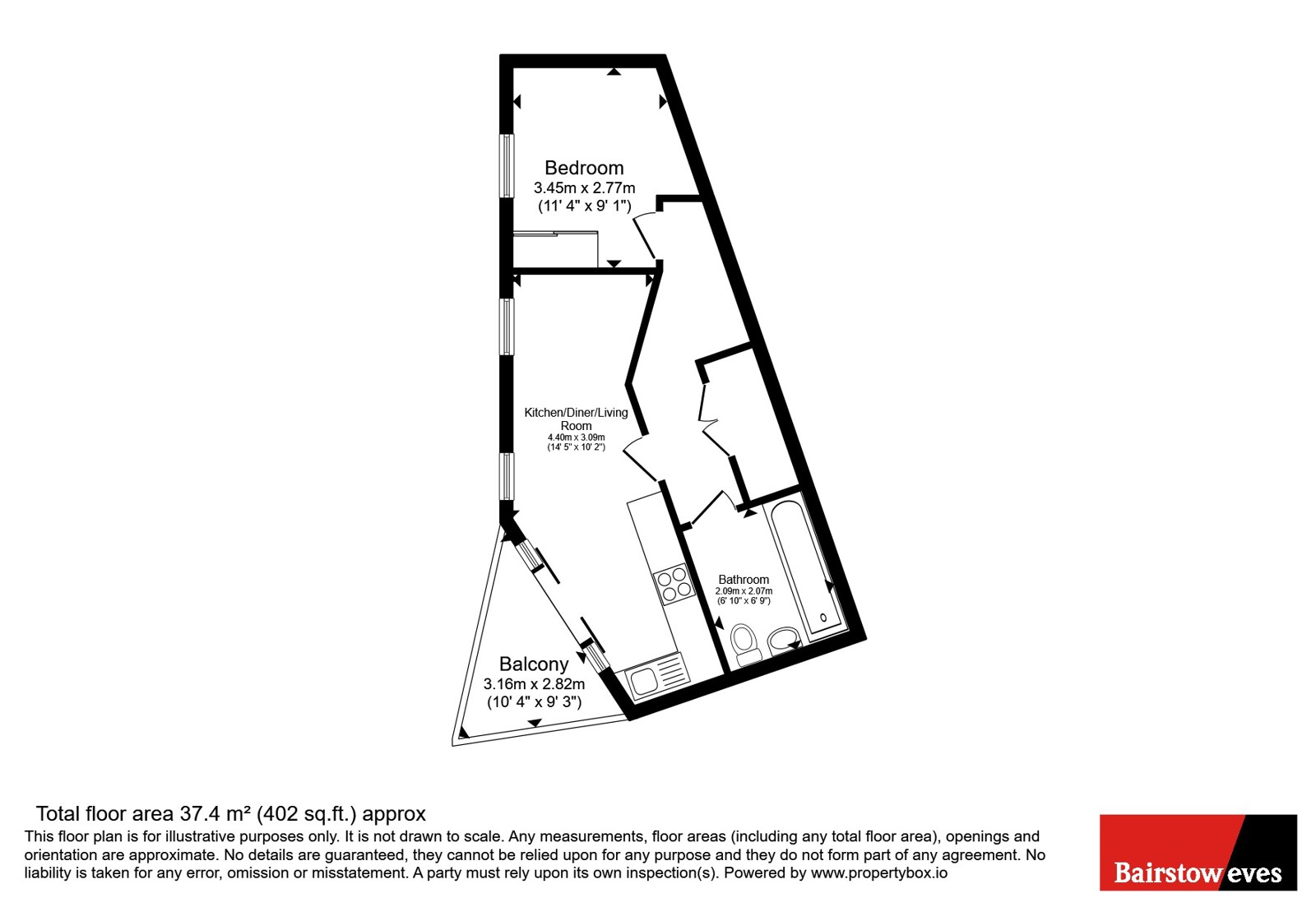 Flat 4, Hale Point, 45, Ilford Hill, Ilford floorplan