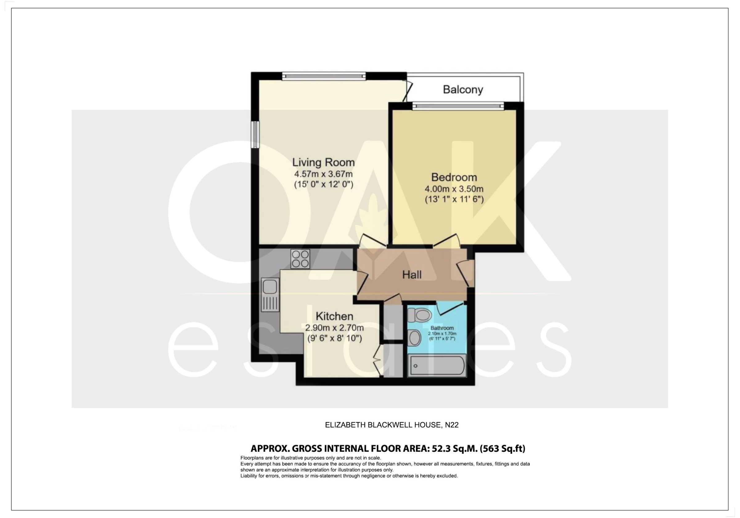 Flat 43, Elizabeth Blackwell House, Progress Way, London floorplan