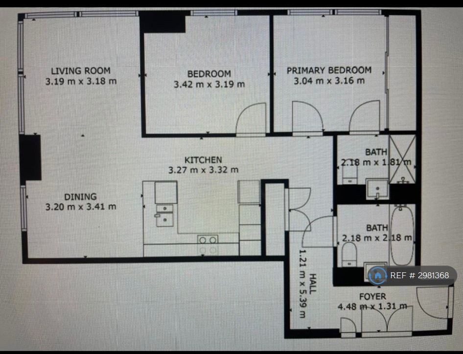 Apartment, Hampton Tower Marsh Wall, London floorplan