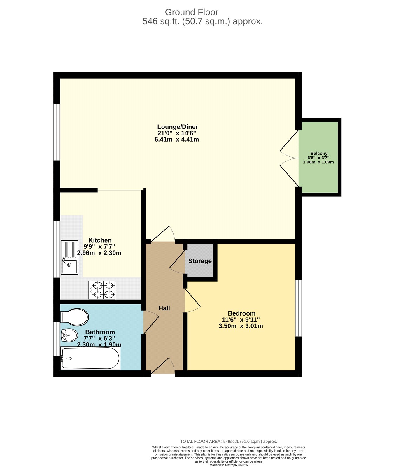 Flat 6, 54, Arthur Milton Street, Bristol floorplan