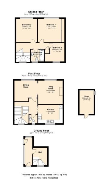 3 Bedrooms Maisonette to rent in School Row, Hemel Hempstead HP1
