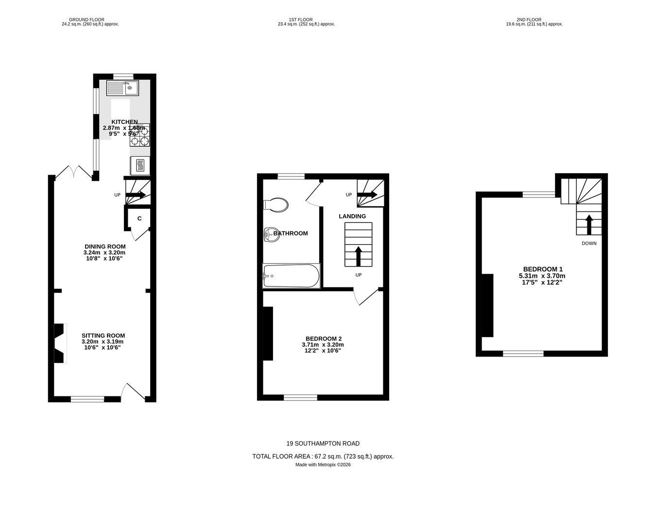 19, Southampton Road, Lymington floorplan