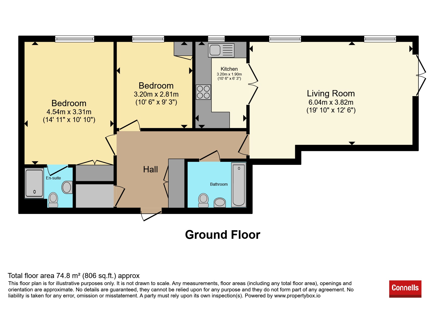 Flat 1, Metropolitan Place, 80, Rickmansworth Road, Watford floorplan