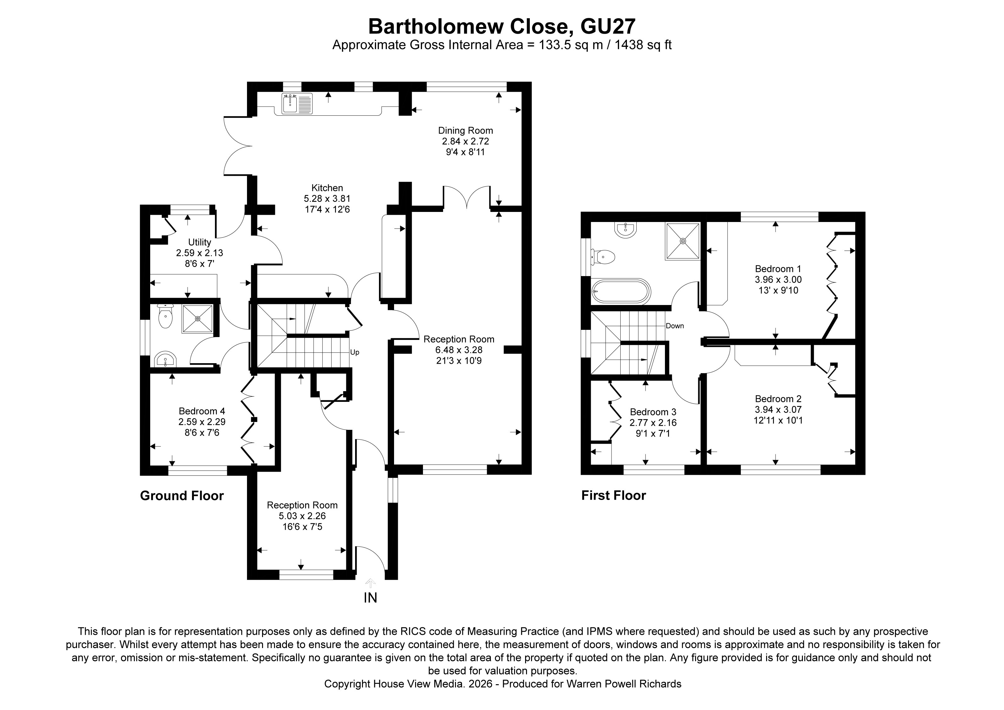 11, Bartholomew Close, Surrey floorplan