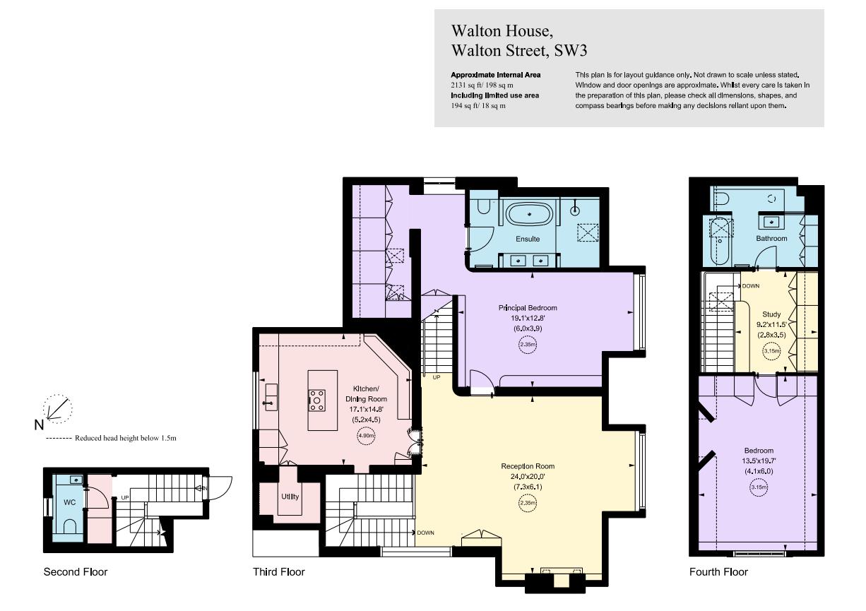 Flat 5, Walton House, Walton Street, London floorplan