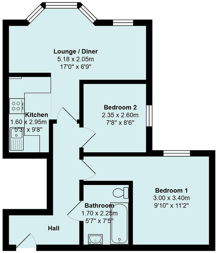 Flat 4 Richmond Park Lodge, 115-117, Richmond Park Road, Bournemouth floorplan