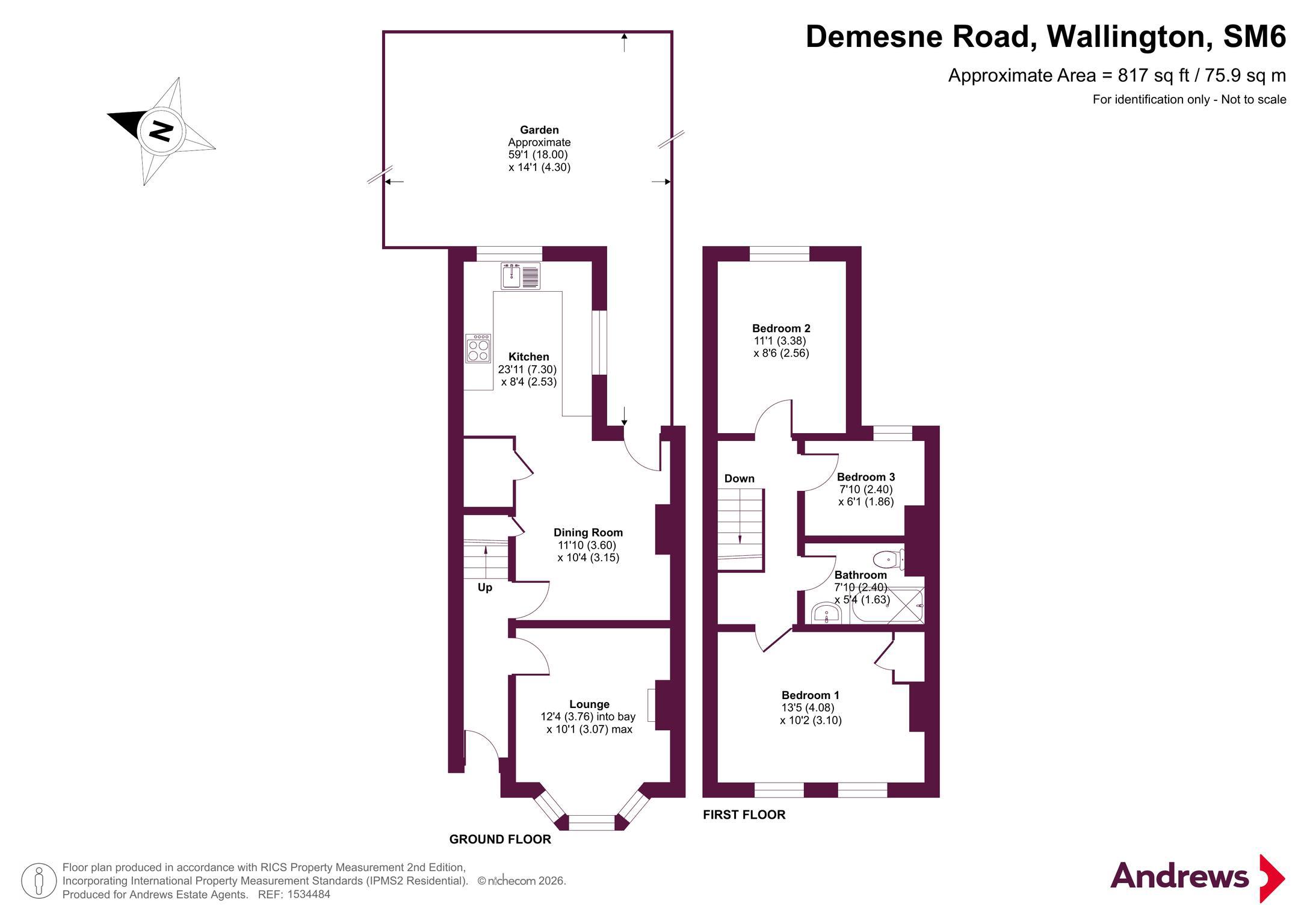 Demesne Road, Wallington floorplan
