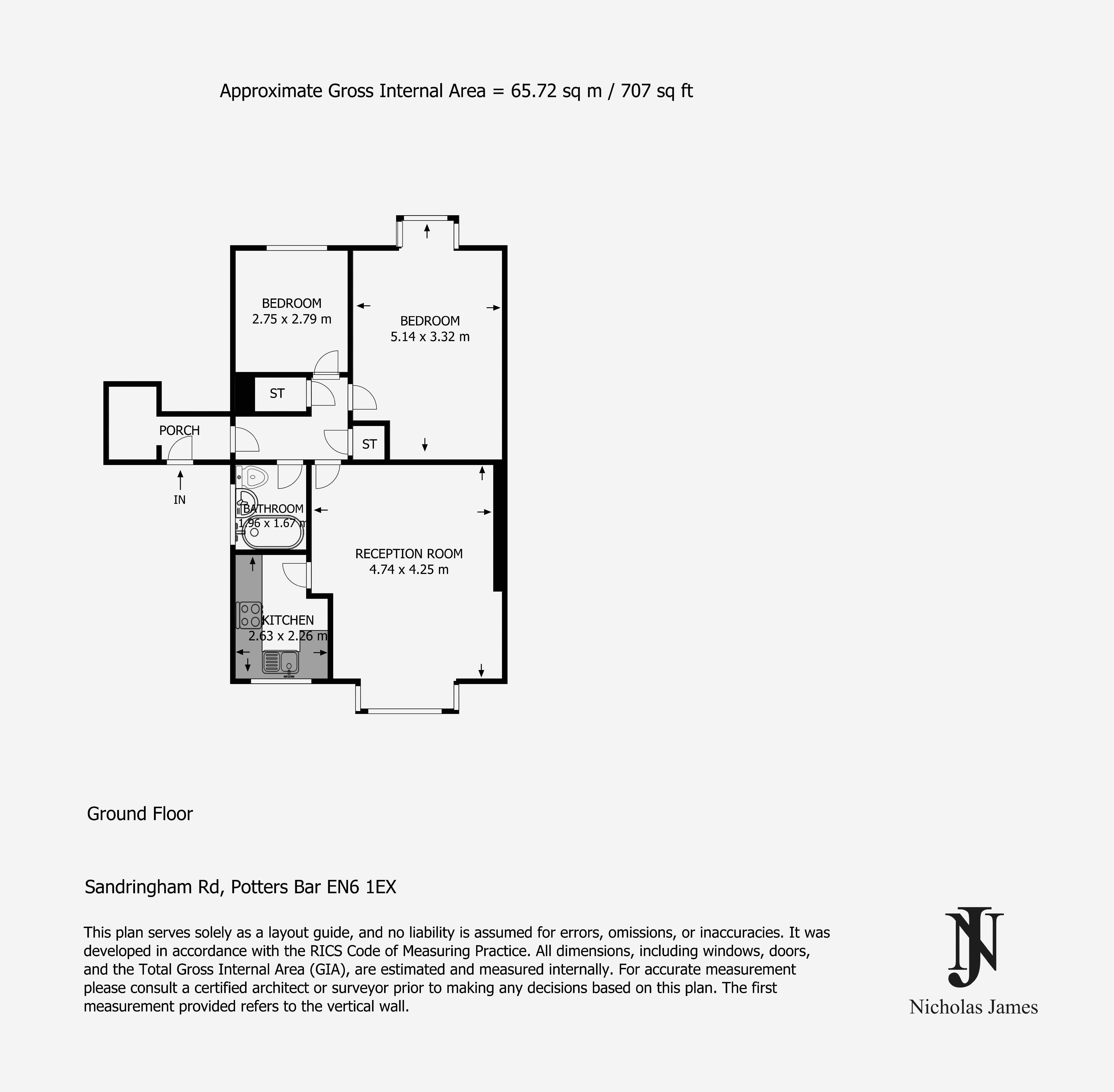 22, Sandringham Road, Potters Bar floorplan